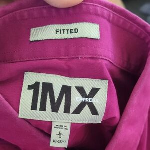Express 1MX Fitted Shirt in Vibrant Magenta